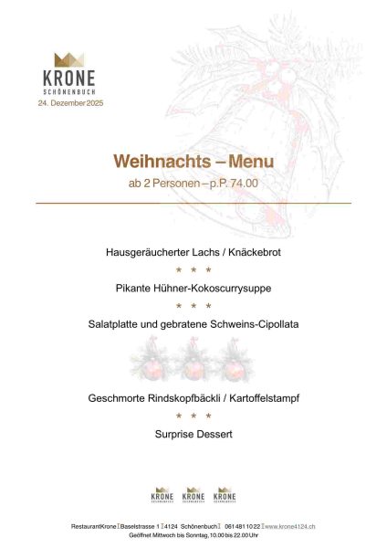 Speisekarte Krone - Weihnachtsmenu_V2